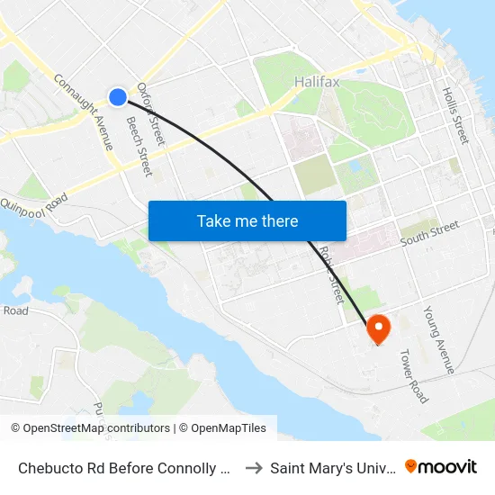 Chebucto Rd Before Connolly St (6405) to Saint Mary's University map