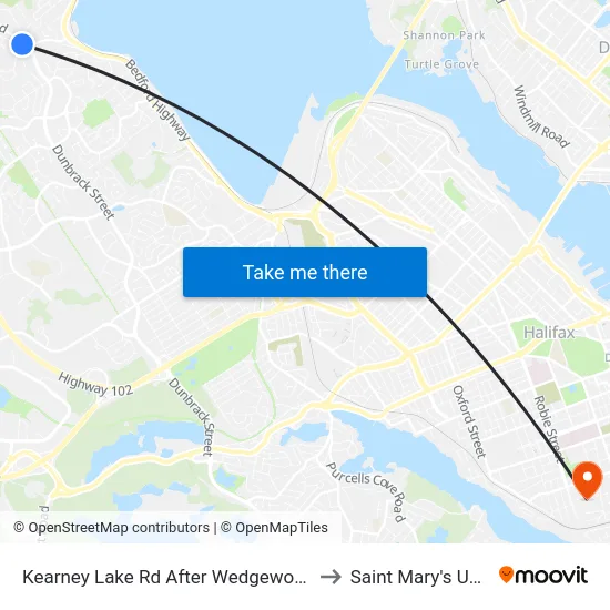 Kearney Lake Rd After Wedgewood Ave (7023) to Saint Mary's University map