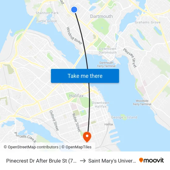 Pinecrest Dr After Brule St (7451) to Saint Mary's University map
