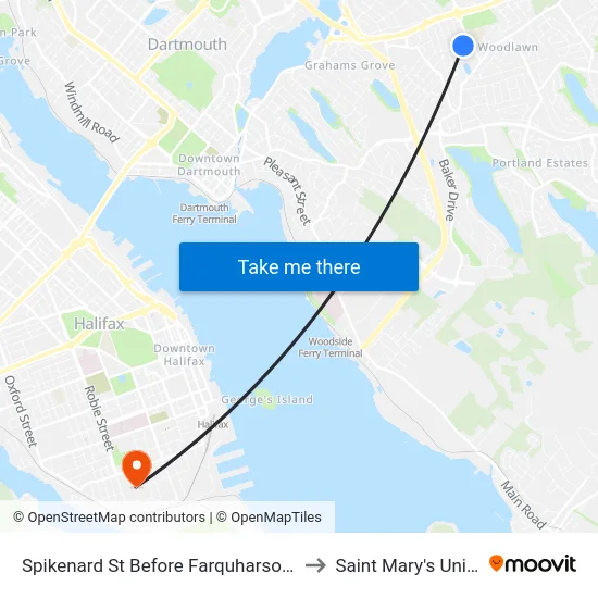 Spikenard St Before Farquharson St (8318) to Saint Mary's University map