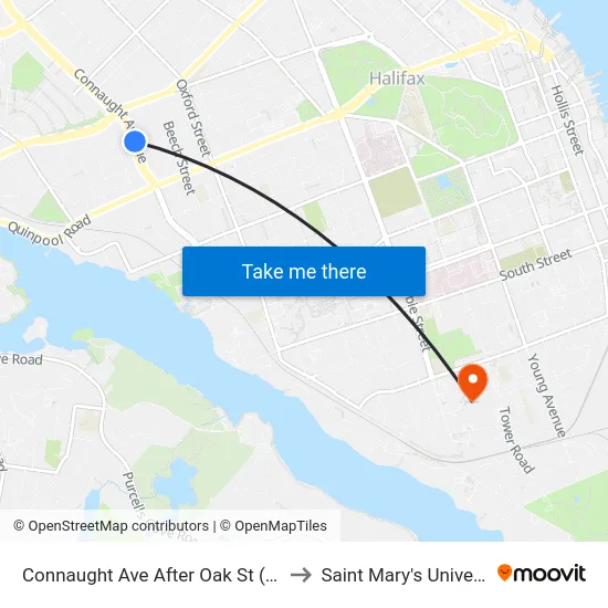 Connaught Ave After Oak St (6495) to Saint Mary's University map