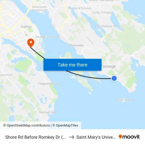 Shore Rd Before Romkey Dr (8273) to Saint Mary's University map