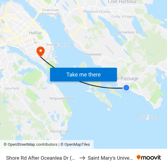 Shore Rd After Oceanlea Dr (8270) to Saint Mary's University map