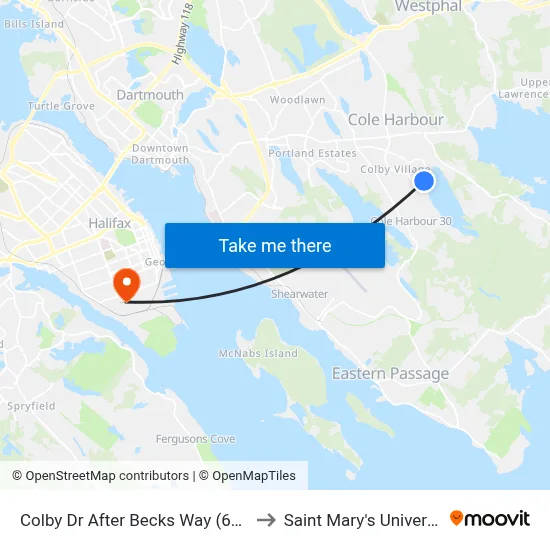 Colby Dr After Becks Way (6463) to Saint Mary's University map