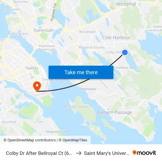 Colby Dr After Bellroyal Ct (6465) to Saint Mary's University map