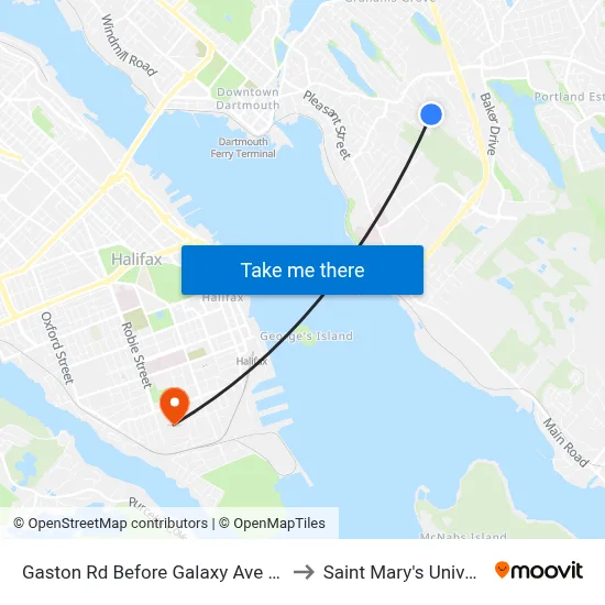Gaston Rd Before Galaxy Ave (6729) to Saint Mary's University map