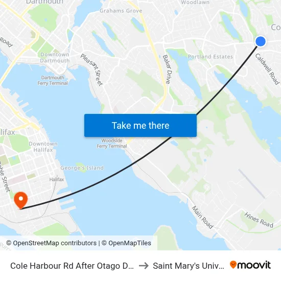 Cole Harbour Rd After Otago Dr (6478) to Saint Mary's University map