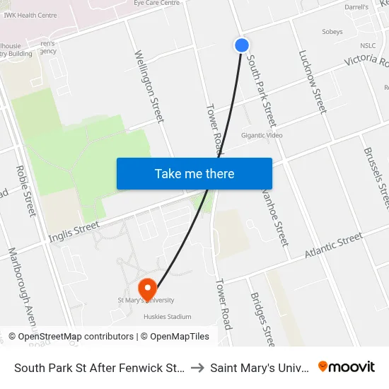 South Park St After Fenwick St (8315) to Saint Mary's University map