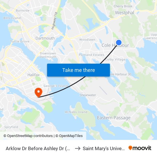 Arklow Dr Before Ashley Dr (6042) to Saint Mary's University map