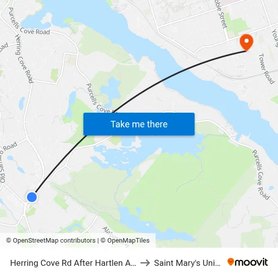 Herring Cove Rd After Hartlen Ave (6863) to Saint Mary's University map