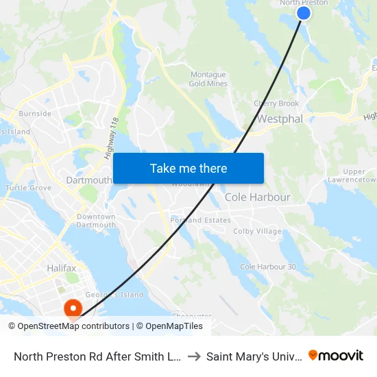 North Preston Rd After Smith Ln (7116) to Saint Mary's University map