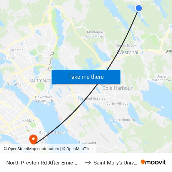 North Preston Rd After Ernie Ln (7118) to Saint Mary's University map