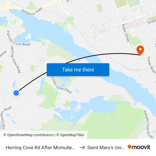 Herring Cove Rd After Mcmullen Rd (6870) to Saint Mary's University map