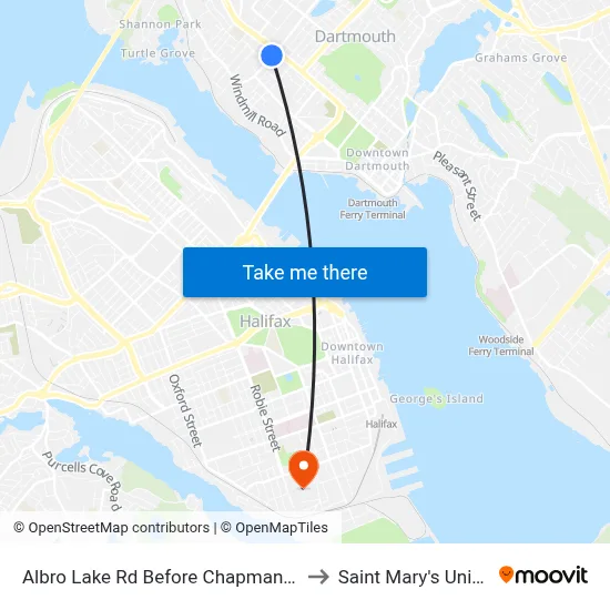 Albro Lake Rd Before Chapman St (6020) to Saint Mary's University map