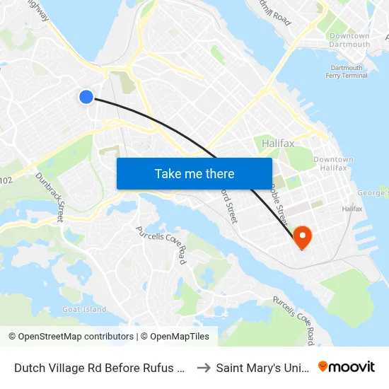 Dutch Village Rd Before Rufus Ave (6614) to Saint Mary's University map