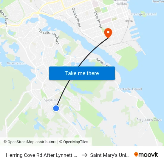 Herring Cove Rd After Lynnett Rd (6849) to Saint Mary's University map