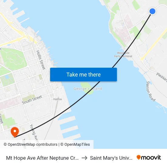 Mt Hope Ave After Neptune Cr (8893) to Saint Mary's University map