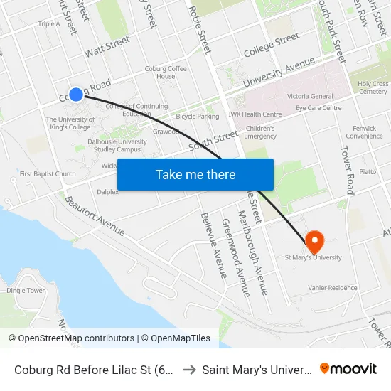 Coburg Rd Before Lilac St (6451) to Saint Mary's University map
