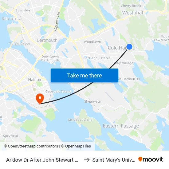 Arklow Dr After John Stewart Dr (6035) to Saint Mary's University map
