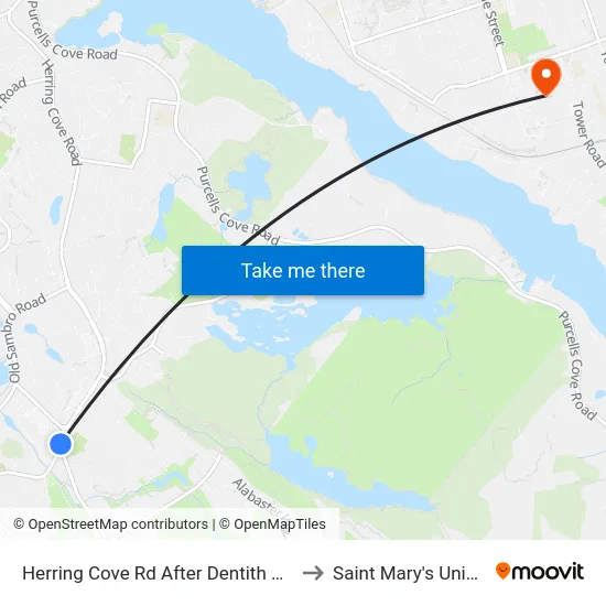 Herring Cove Rd After Dentith Rd (6857) to Saint Mary's University map
