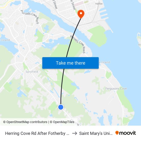 Herring Cove Rd After Fotherby Ave (6859) to Saint Mary's University map