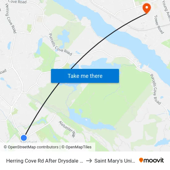 Herring Cove Rd After Drysdale Rd (6858) to Saint Mary's University map