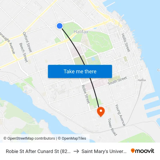 Robie St After Cunard St (8205) to Saint Mary's University map