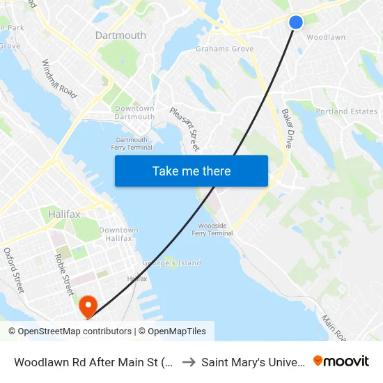 Woodlawn Rd After Main St (8594) to Saint Mary's University map