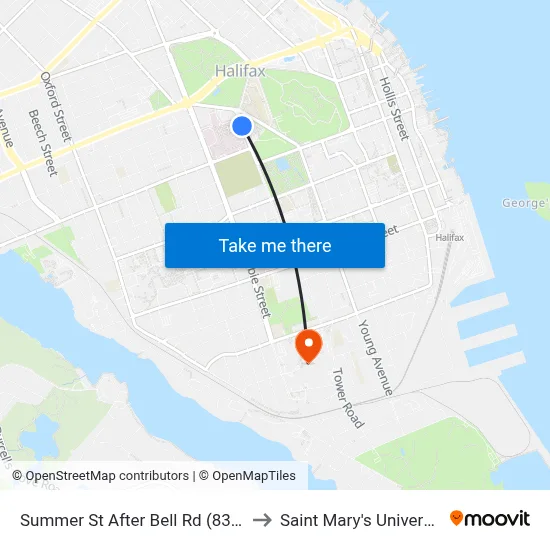 Summer St After Bell Rd (8363) to Saint Mary's University map