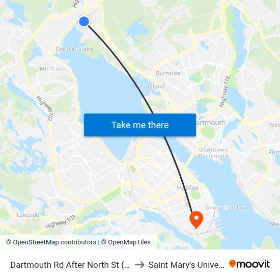 Dartmouth Rd After North St (6553) to Saint Mary's University map