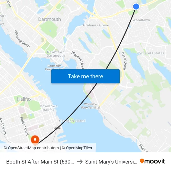 Booth St After Main St (6306) to Saint Mary's University map