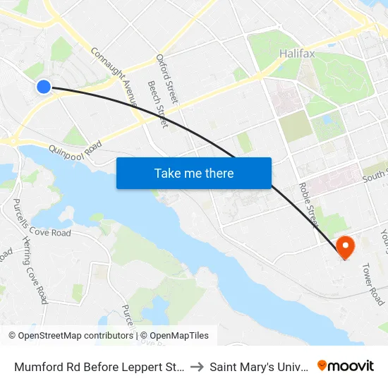 Mumford Rd Before Leppert St (7274) to Saint Mary's University map