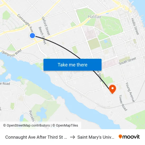 Connaught Ave After Third St (6494) to Saint Mary's University map