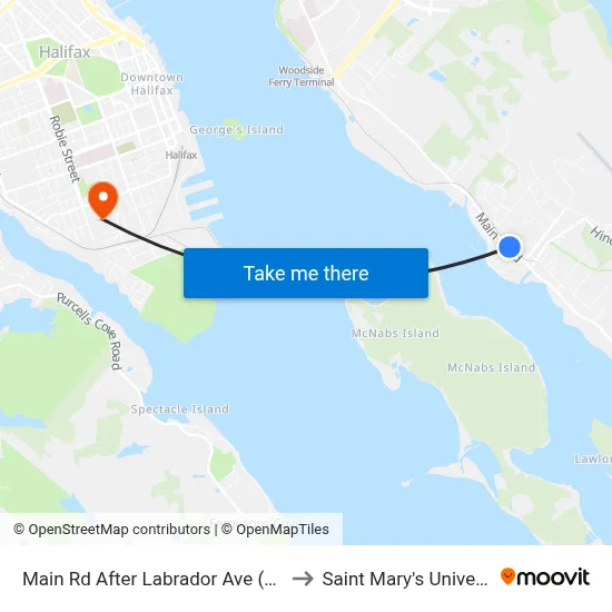 Main Rd After Labrador Ave (8002) to Saint Mary's University map