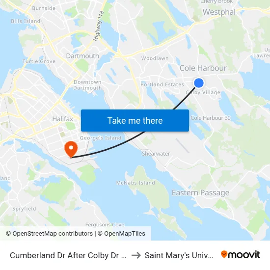Cumberland Dr After Colby Dr (6541) to Saint Mary's University map