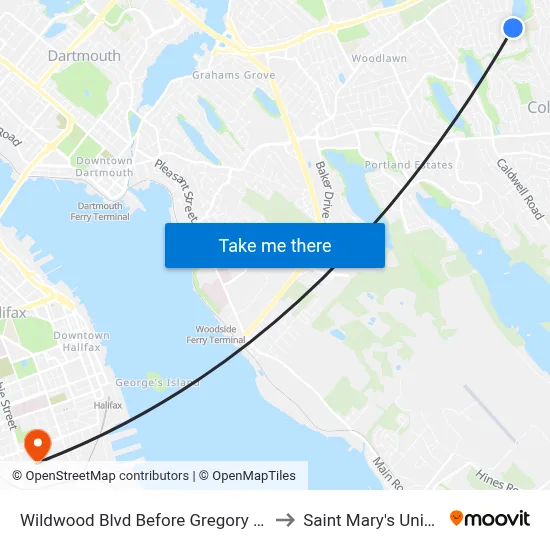 Wildwood Blvd Before Gregory Dr (8487) to Saint Mary's University map