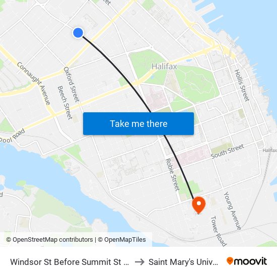 Windsor St Before Summit St (8569) to Saint Mary's University map
