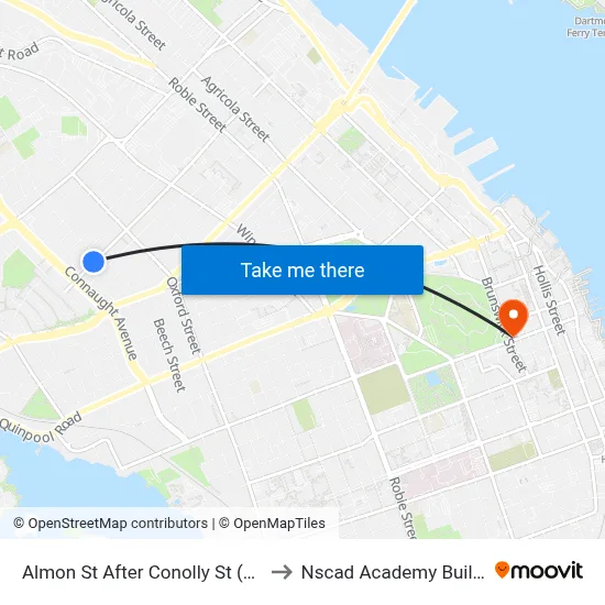Almon St After Conolly St (2392) to Nscad Academy Building map