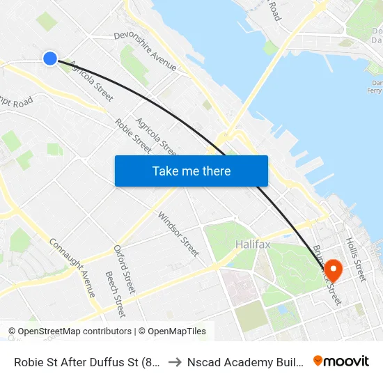 Robie St After Duffus St (8191) to Nscad Academy Building map