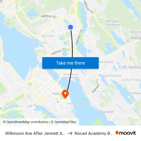 Wilkinson Ave After Jennett Ave (2286) to Nscad Academy Building map
