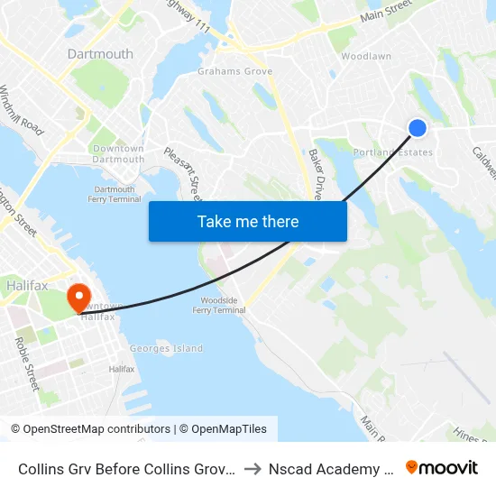 Collins Grv Before Collins Grove Rg (2269) to Nscad Academy Building map