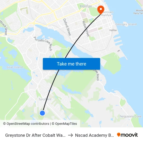 Greystone Dr After Cobalt Walk (6798) to Nscad Academy Building map