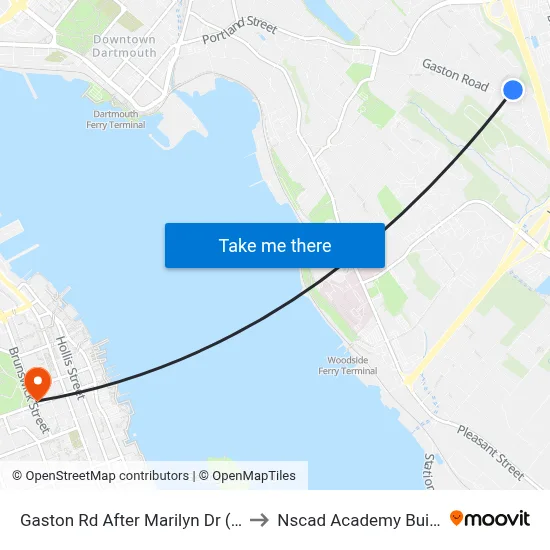 Gaston Rd After Marilyn Dr (6727) to Nscad Academy Building map