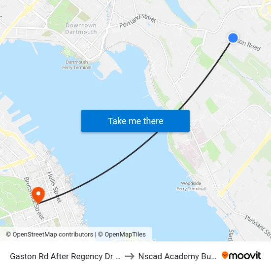 Gaston Rd After Regency Dr (6724) to Nscad Academy Building map