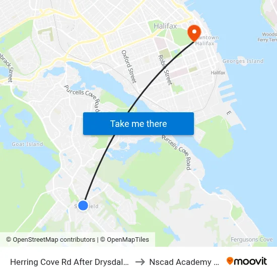 Herring Cove Rd After Drysdale Rd (6874) to Nscad Academy Building map
