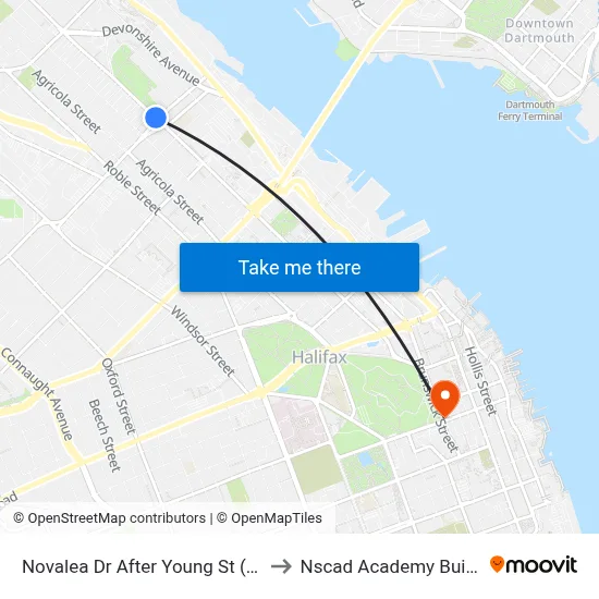 Novalea Dr After Young St (7366) to Nscad Academy Building map