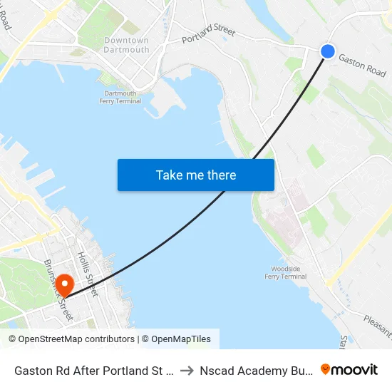 Gaston Rd After Portland St (6732) to Nscad Academy Building map