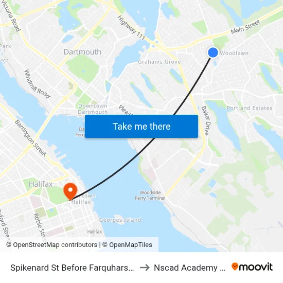 Spikenard St Before Farquharson St (8318) to Nscad Academy Building map
