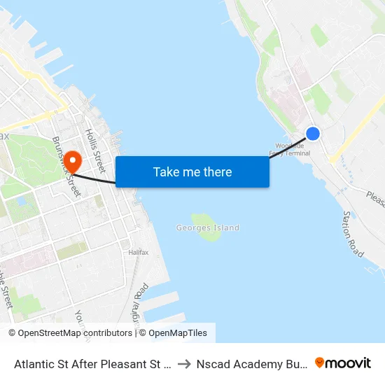 Atlantic St After Pleasant St (6066) to Nscad Academy Building map