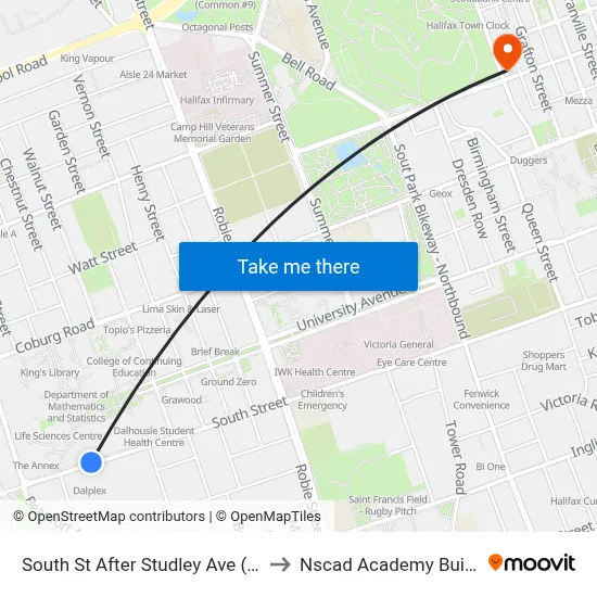 South St After Studley Ave (8304) to Nscad Academy Building map